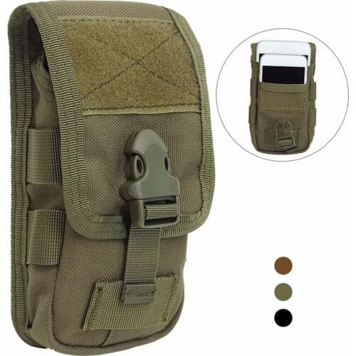Tactical Double-layer Phone Pouch Bag Molle Mobile Phone Pouch Money Tools Bag Belt Military Hunting Molle Fanny Bag Waist Bag