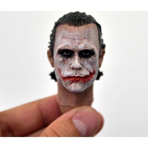 Delicate Painting 1/6 The Joker Heath Ledger Head Sculpt Fit 12" Figure B Style