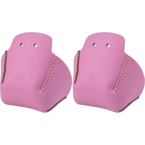 1 Pair Roller Skates Toe Cap Guards Protectors PU Roller Skate Cap with 4 Holes Toe Cap Guard Protectors