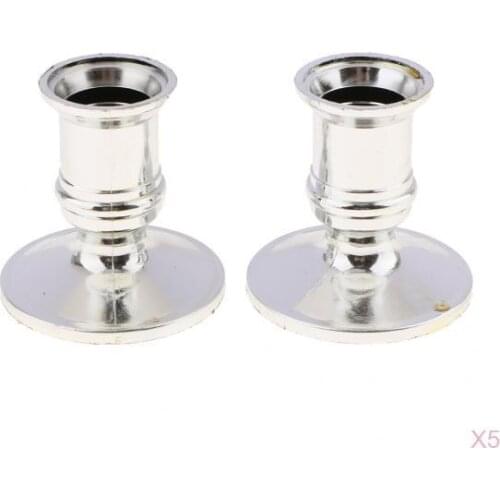 10pcs Silver Plated Candle Holder Votive Candles Holder For Candles Fake Tapers Wedding Church Christmas Party Decoration