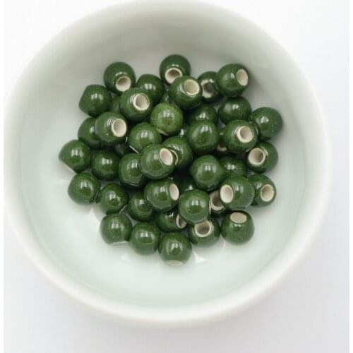 7# 100pcs China Ceramic Beads Not Wooden Porcelain Bead For Jewelry Making 7mm Beads #A502B