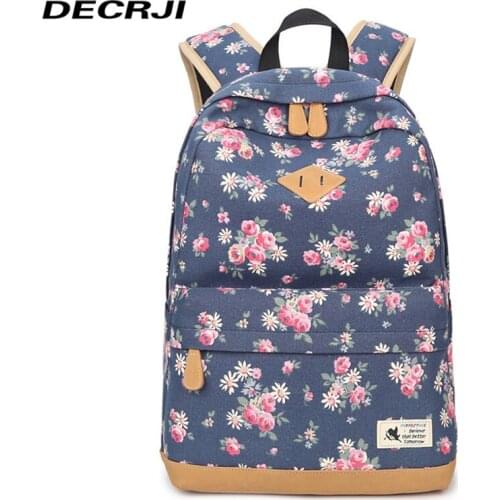 DECRJI Women's Backpacks With Flowers