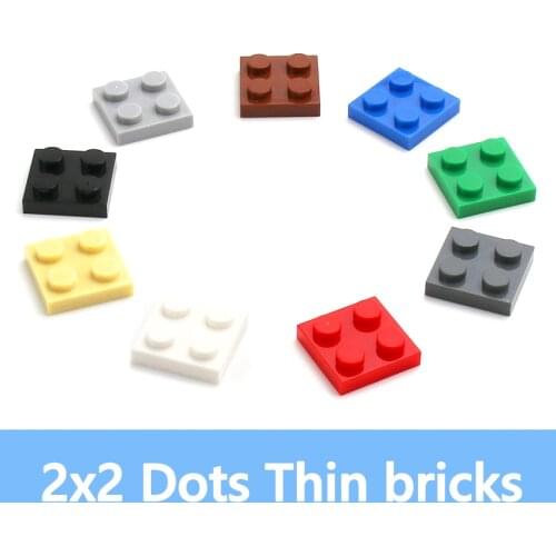 85pcs DIY Building Blocks Thin Figures Bricks 2x2 Dots Educational Creative Size Compatible With 3022 Plastic Toys for Children