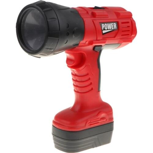 Kids Boys Power Construction Tool Electric Flashlight Torch Toy