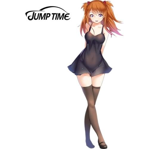 JumpTime 13cm x 5cm Sexy Anime Car Sticker Souryuu Asuka Langley Beauty Stickers Car Decal Waterproof Hood Protective Film