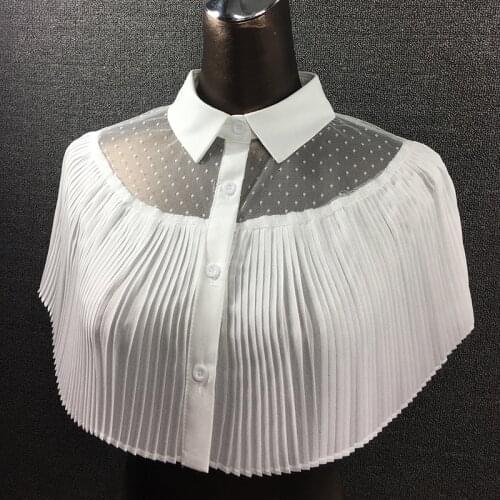 Korean Vintage Cloak new blouse fake collar shawl sunscreen Decoration pullvers half saving shirts detachable false Collars