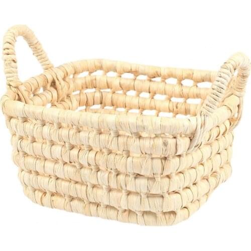 Storage Basket Multifunctional Hand-woven Braid Fabric Decorative Sundries Organizer Home Storage
