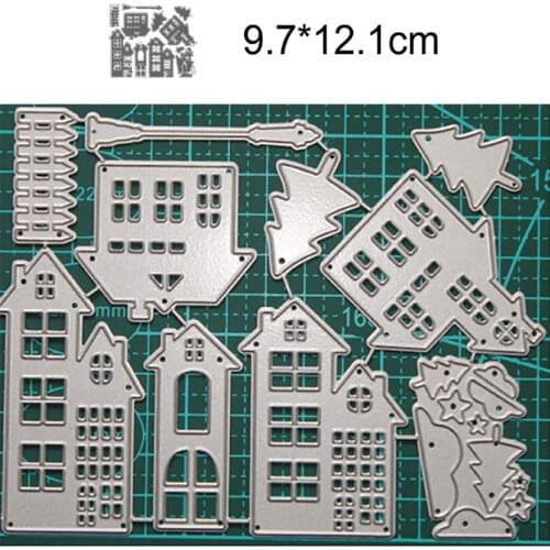 Town House Dies XMAS Christmas cuts Metal Cutting Dies Scrapbooking crafting paper art emboss stencil