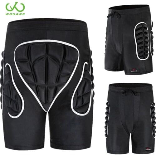 WOSAWE Soft Protection MTB Motorcycle Shorts Hockey Snowboard Hip Butt Protector Motocross Ski Sports Roller Protective Shorts
