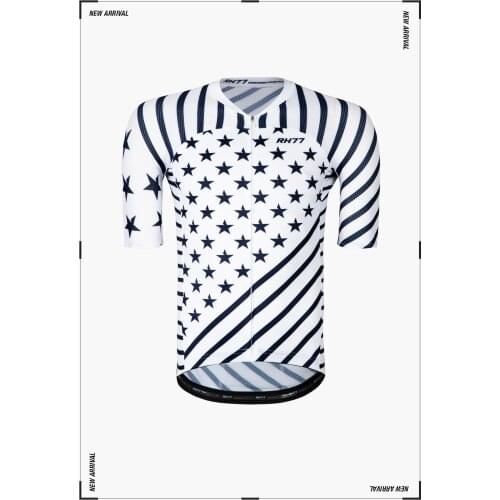 New Arrival RH77 Summer Pro Team Cycling Jerseys Mens Short Sleeve Ciclismo Maillot Hombre Quick Dry Small Mesh Bicycle Clothing