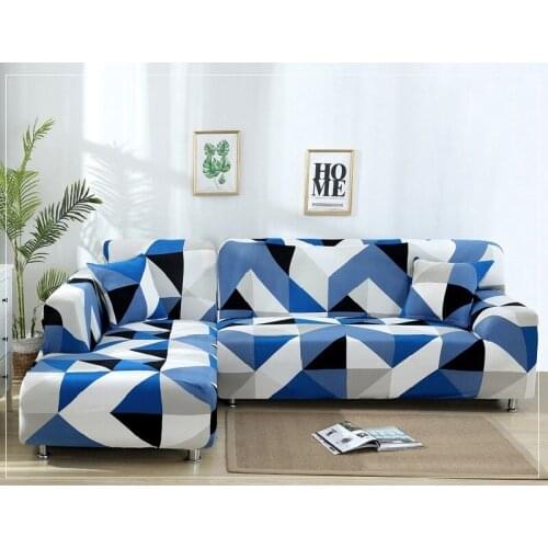 Single/Two/Three seat U shape Armchair Cover Stretch Slipcovers Sectional Elastic Stretch Sofa Cover for Living Room Couch Cover