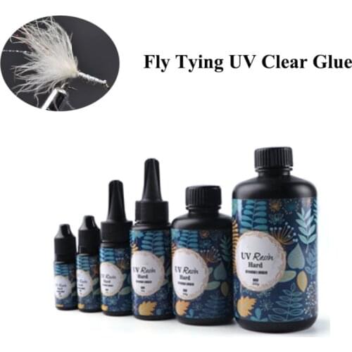 Quick drying fly tying lure UV clear Finish glue combo uv glue curing thin& thick instant cure super clear fishing chemical