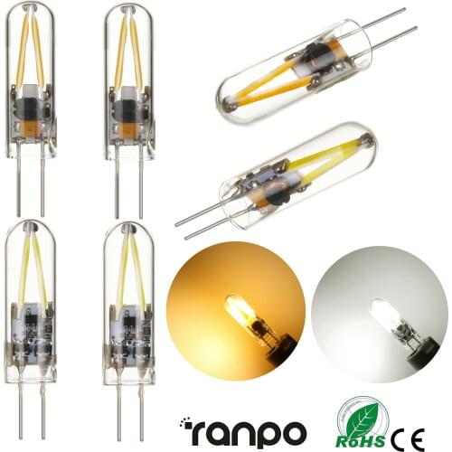 Mini 3W G4 COB LED Filament Light Bulb AC/DC 12V Replace 15W Halogen Lamps Clear Glass Chandelier Spotlight Bombillas Lamparas