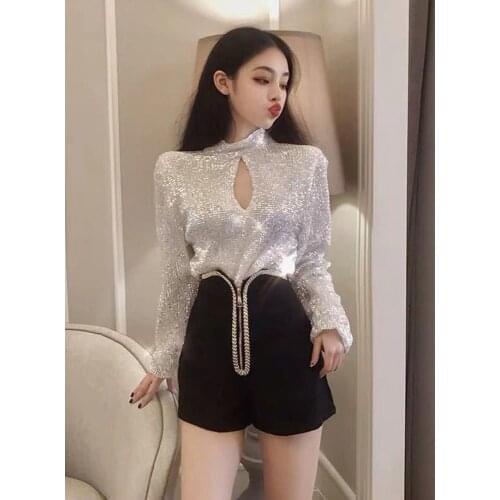 Женские футболки с пайетками TSDFC China At AliExpress