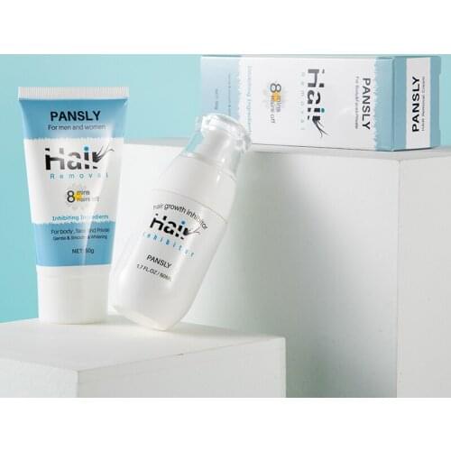 Permanent Hair Removal Wax+Hair Removal Inhibitor Spray Blemish Removers Beard Bikini Intimate Legs Body Armpit Depilatory Cream