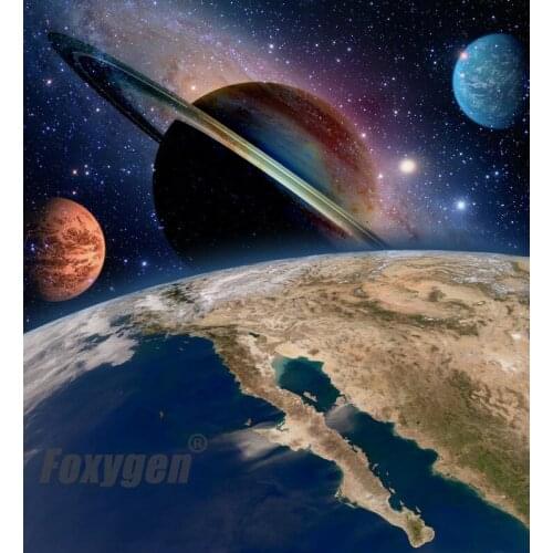 Manufacturer Dightal printing and UV printed high quality stretch ceiling film earth and space design