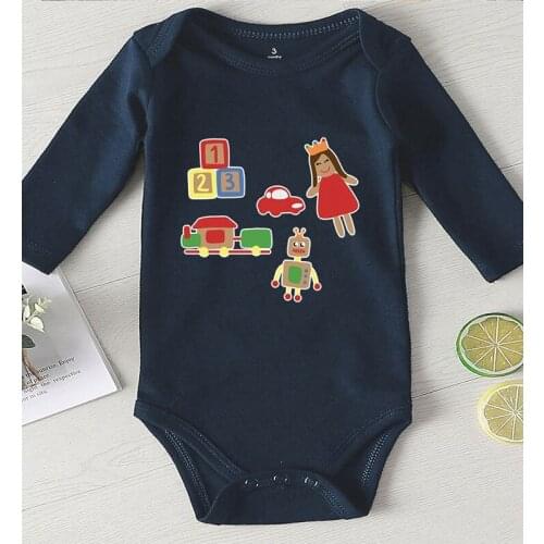 Cartoon Printed Winter Baby Boy Girl Clothes Cotton Bodysuit for Newborns Long Sleeve One Piece Summer Jumpsuit Kids' Things