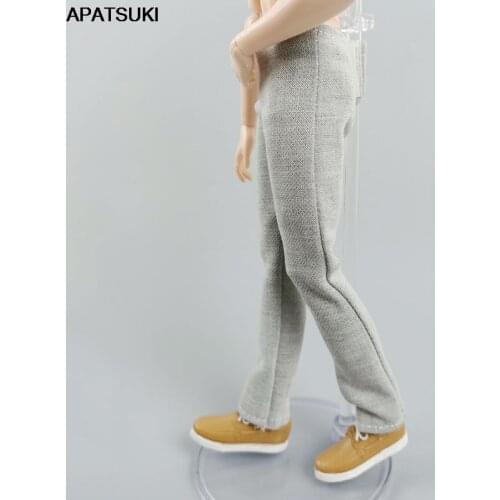 1/6 Doll Clothes Gray Handmade Pants For Ken Boy Doll Trousers For Barbies Boyfriend Ken Prince Male Dolls Accessories Toy