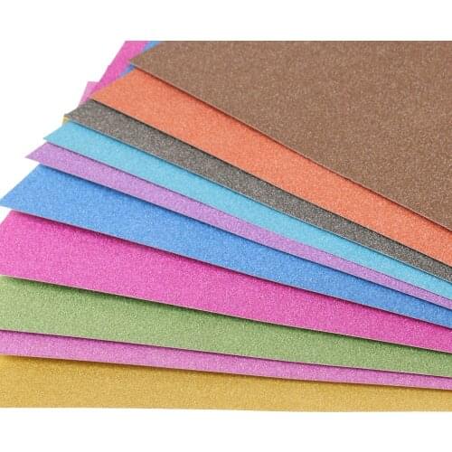 10 Sheets/Pack A4 Glitter Cardstock Paper Crafts Paper Assorted Colours