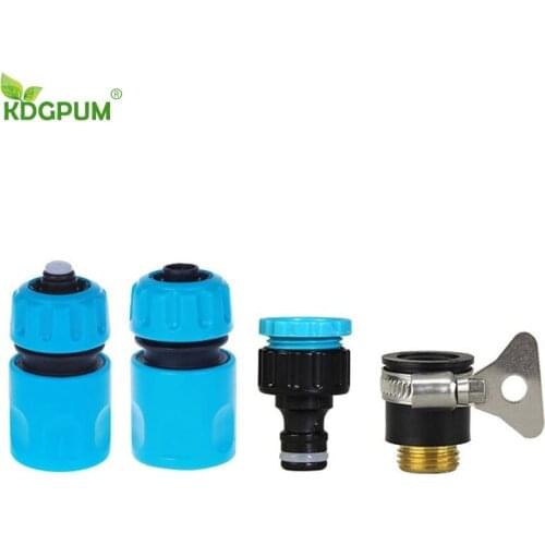 4PCS/Set 1/2'' 3/4''Garden Water Connection Kits Quick Connector Watering Accessories Irrigation System Connections Garden Hose