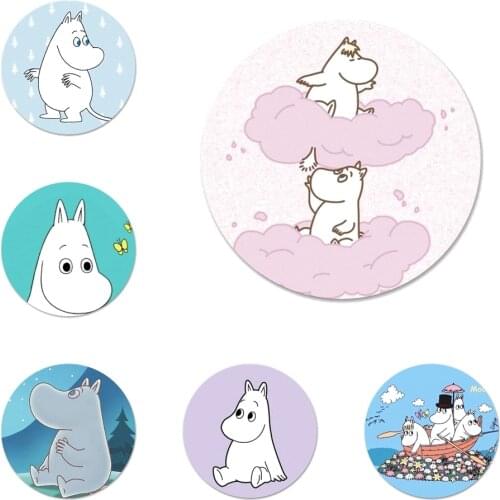 58mm Mumin fashion cartoon cute Badge Brooch Pin Accessories For Clothes Backpack Decoration gift