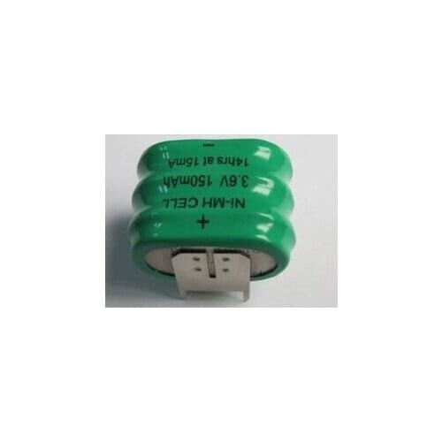 Free ship 2pcs/lot 3.6V 150mAh button nickel metal hydride rechargeable battery NI-MH battery