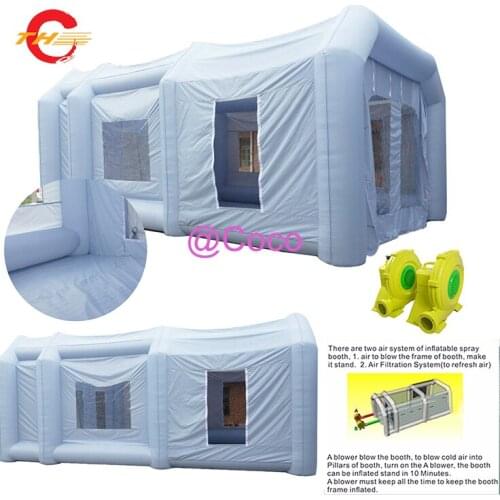 Free air ship to door, Oxford cloth car spraying baking room inflatable spray booth, car pianting work station tent for sale