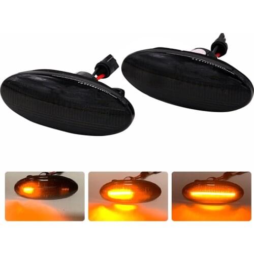 SUNKIA LED Side Marker Light for Nissan CUBE/EVALIA/LEAF/MICRA/NP300 NAVARA Perfectly Fit for Car Smooth Flowing Light