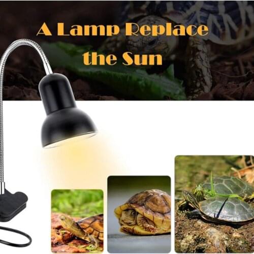 UVA+UVB 3.0 Reptile Lamp Kit with Clip-on Light Holder Turtle Basking UV Heating Lamp Set Tortoises Lizard Lighting 110V-240V