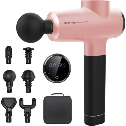 New LCD Display Massage Gun Rechargeable Deep Tissue Percussion Muscle Massager for Pain Relief Handheld Electric Body Massager