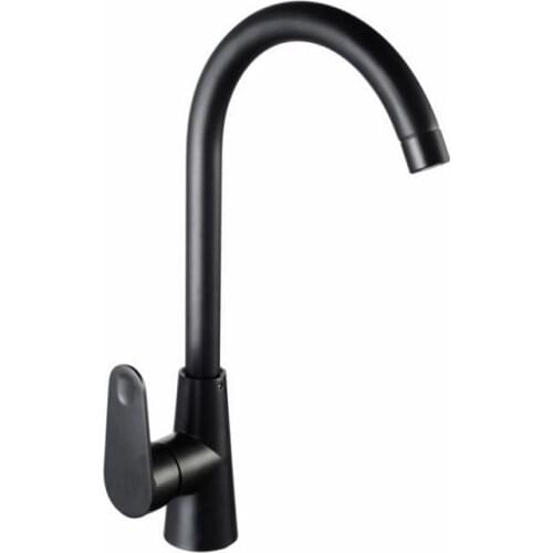 Matt black Kitchen Faucet hot&cold Brass Faucet 360 Degree Swivel Single Handle Vessel Sink Vintage Kitchen Mixer Tap