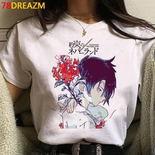 The Promised Neverland Emma Norman Ray t-shirt men 2021 couple harajuku kawaii clothes aesthetic