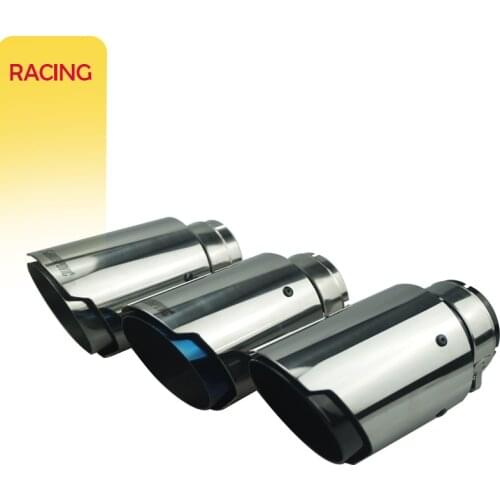 Car Stainless Steel Muffler Tip Exhaust System Universal Straight Black Inner Decoration Exhaust Pipe Mufflers For Akrapovic