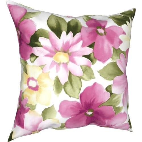 New retro style flower print pillow case retro linen pillow case retro home decoration pillow case sofa decoration