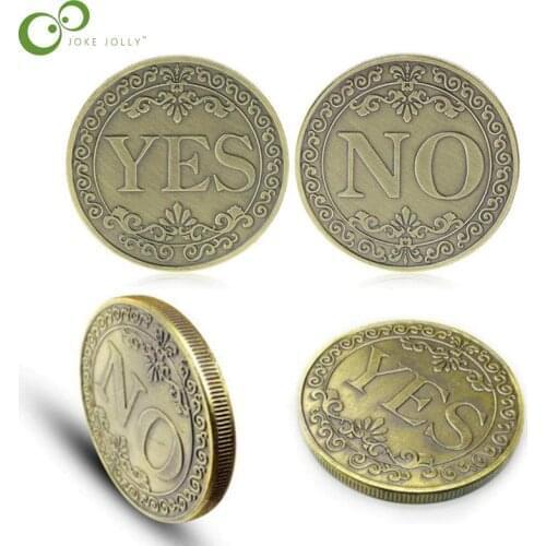 YES or NO Commemorative Coin Floral YES NO Letter Ornaments Collection Arts Gifts Souvenir Kids Toy Gift ZXH