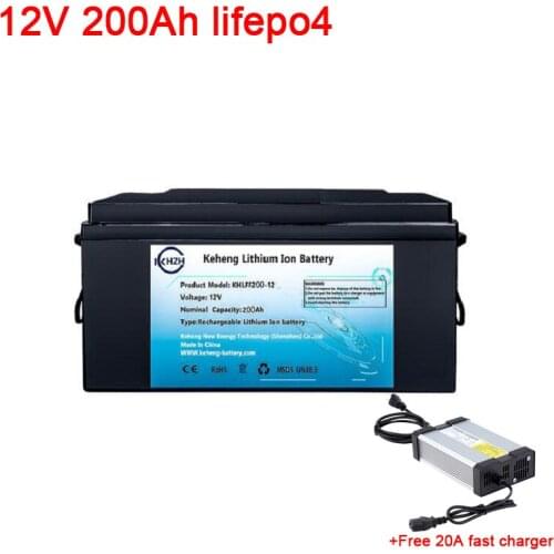Rechargeable 12V 200Ah Lifepo4 LFP Lithium Battery Pack for Storage Batteries