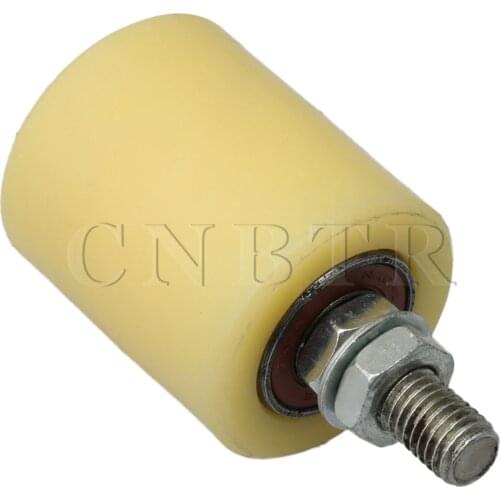 CNBTR M12 Thread 50x60mm PP Steel Flat Roller Bearing Guiding Wheel Idler Rod 6200 for Electric Door Sliding Gate