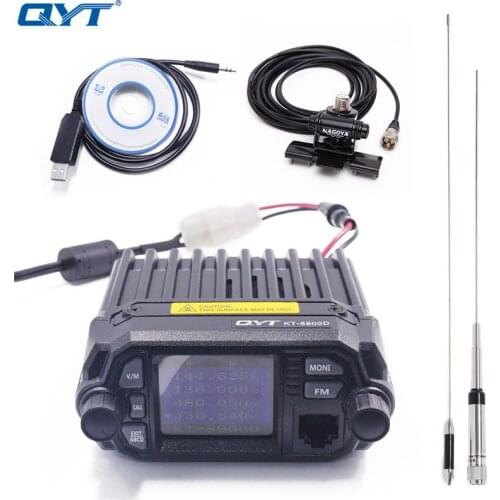 QYT KT-8900D Colorful Mini Vehicle Mount Car Mobile Radio KT8900D 25W Quad Display Dual Band UHF/VHF Mobile Transiceve KT 8900D