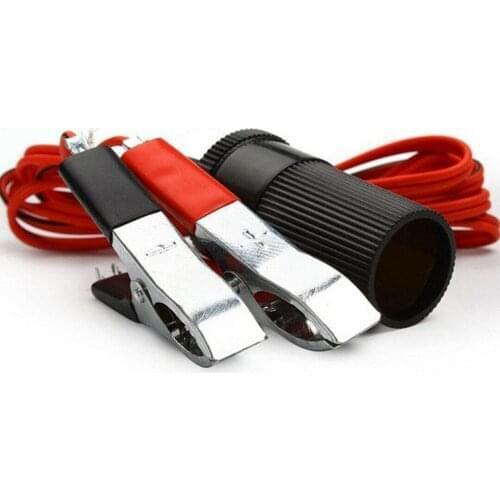 12V 15A Battery Socket Plug Car Battery Terminal Clamp Clip Cigarette Lighter Power Cable Socket Adaptor Auto Accessories