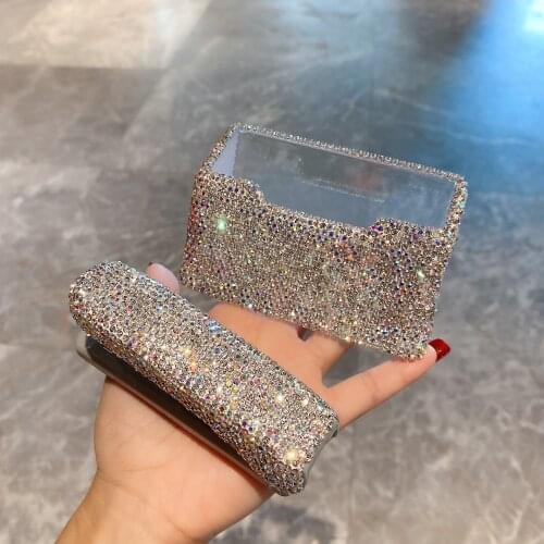 Luxury Card Holder Stationery Stapler Set Bookbinding Korean Office Accessories Postcards Storage Box Buisness Card Organizer