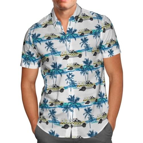 Love Car Breathabl 3D Beach Hawaii Summer 2021 Shirt Short Sleeve Shirt Streetwear Oversized Camisas De Hombre Blusa Masculina-1