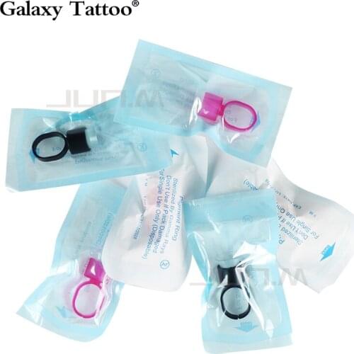 200pcs Disposable Tattoo Ink Pigment Cups With Sponge Supply Microblading Pigment Holder Permanent Makeup Tattoo Tool