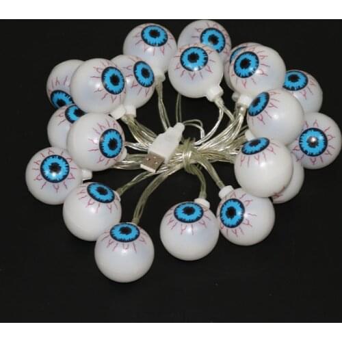 Led String Light 2m 20leds Hanging Skull eyes Led Lanterns Light For Halloween Holiday Decoration