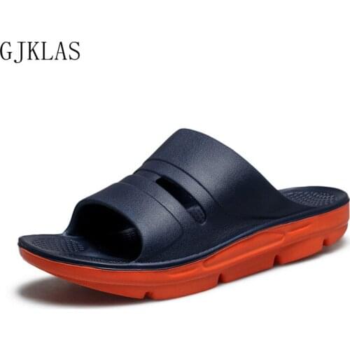 Summer Shoes Men Slippers Big Size 48 49 Beach Mens Shoes Casuales Slipper Fashion Blue Gray Black Shoes Mens Slippers Outdoor