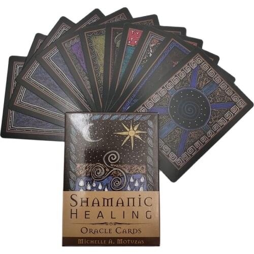 Shamanic Healing Oracle Cards Divination Fate Gameplay 44 Sheet Tarot Cards Deck Family Entertainment Party Playing Board Game