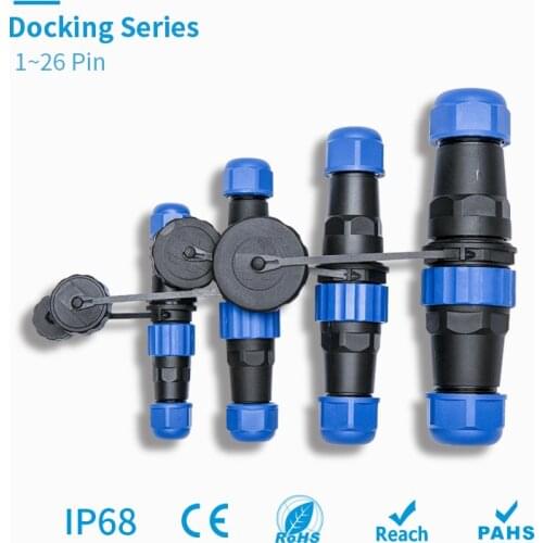 Waterproof connector Docking IP68 led strip connector plugs and sockets SP/SD/13/16/20/28 Male&Female 2/3/4 /5/6/7/9 pin jack