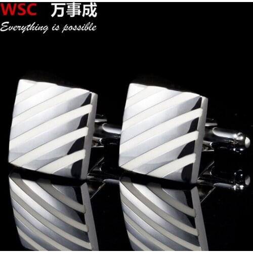 10pairs/lot Exquisite Enamel Cufflinks Diagonal Strip Pattern Cuff Links Copper Made Shirt Cuff Button Mens Jewelry Accessory