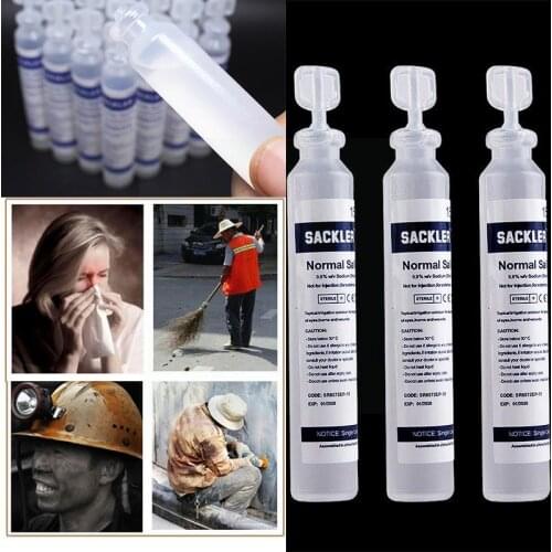 15ml Portable Saline Cleaning Solution Vials Infants Nasal Wash Mintron Scratch Congestion Eye Children Care Travel Emergen Z2C8