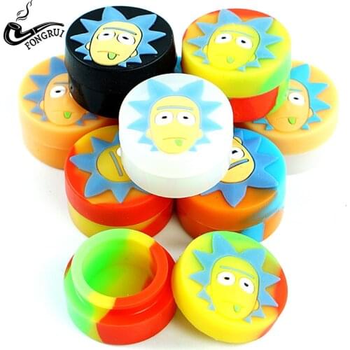 20pcs 5ml creative design Non-stick Silicone Container For Wax Oil Silicon Jars Dab Wax Container storage bottles wax Jars