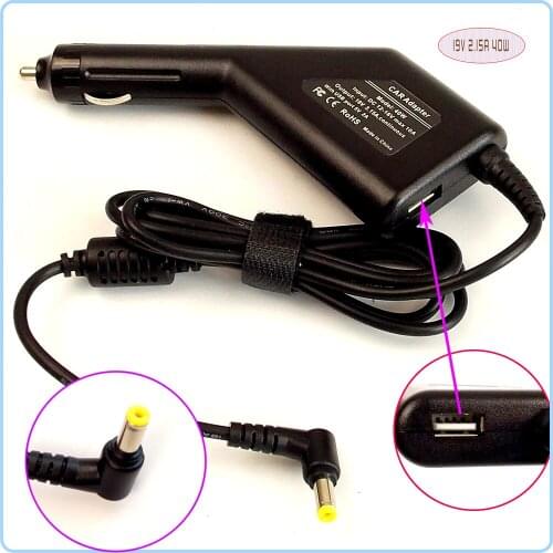 Laptop Car DC Adapter Charger Power Supply + USB Port for Acer Aspire One Aspire One 8.9'' ,10.1''Netbook/Laptop